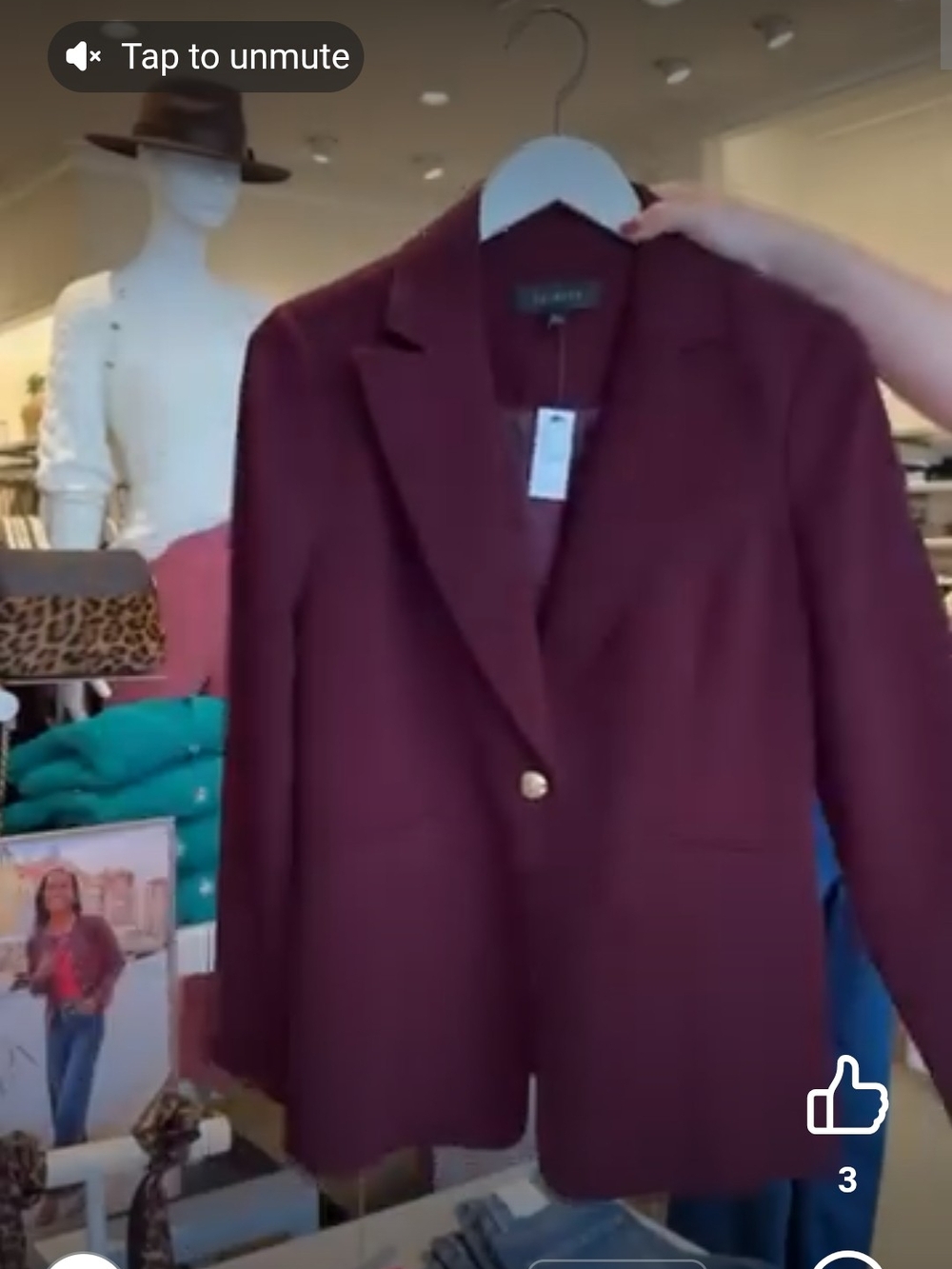Talbots Burgundy Single-Button BlazerNWT